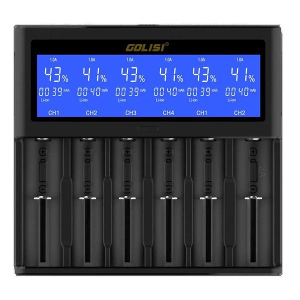 Golisi S6 Smart Charger with LCD (6 Slot)