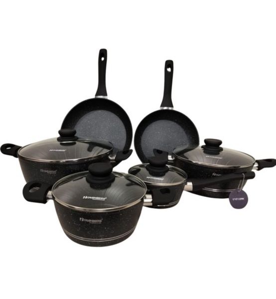 Rosenburg Professional 10-Pieces Granite Non-Stick Cookware Pot Set