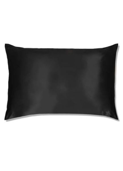 Pretty Coils black satin pillowcase