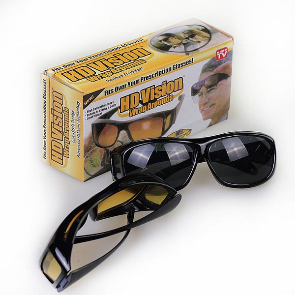HD Vision Wrap Around Glasses High Definition Lenses Enhances Clarity