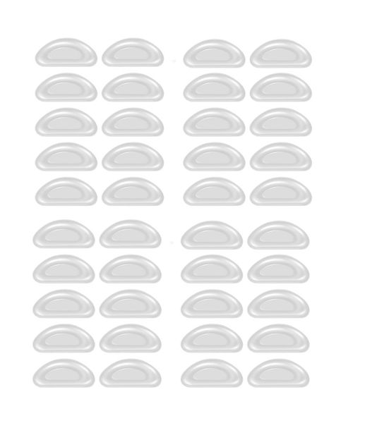 20 Pairs Silicone Adhesive Anti-Slip Eyeglass Nose Pads