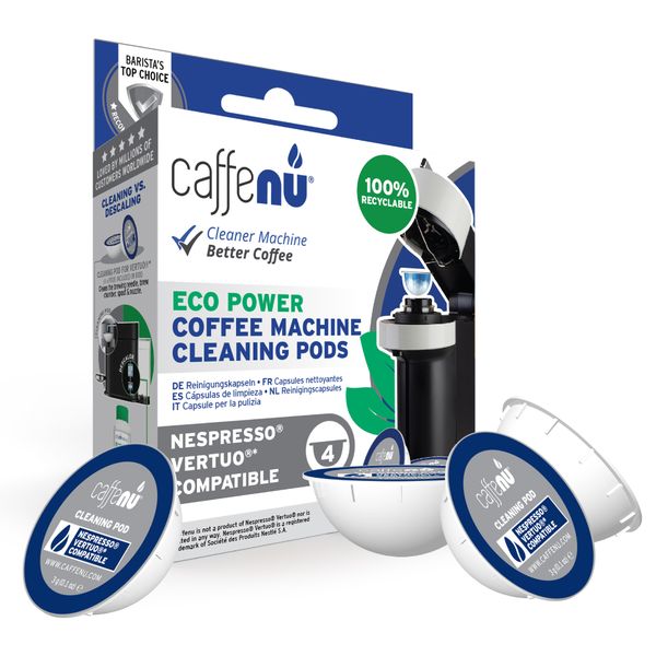 Caffenu Coffee Machine Cleaning Pods - Nespresso Vertuo compatible