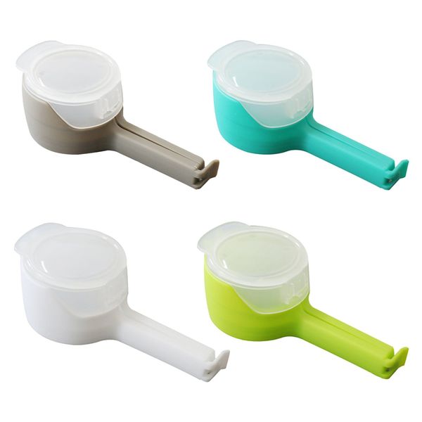4 Piece Food Bag Sealing Clips with Pour Spouts Storage Bag Clips
