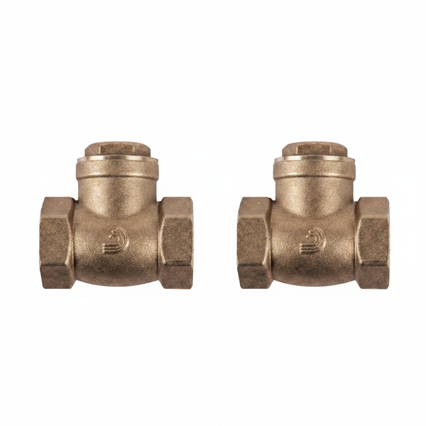 Torrenti Brass Swing Check Valve 65mm - Prevents Backflow in - 2 Pack
