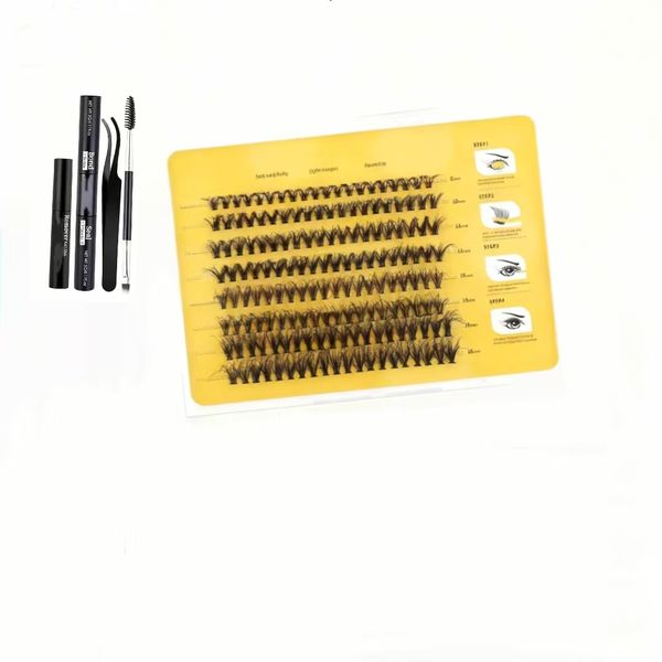 Wool Curl Eyelash Cluster Set 160 Pieces Eyelash Cluster Eyelash Extension