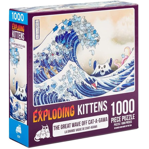 Exploding Kittens Puzzle - Great Wave Off Cat-A-Gawa