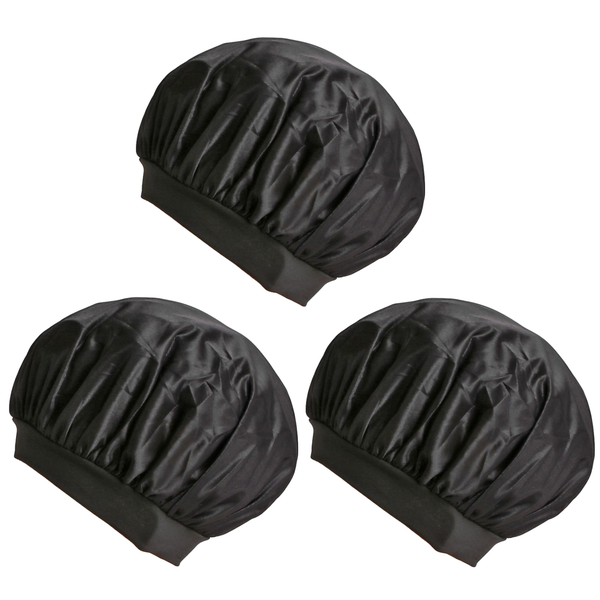 3 Pack - Ladies Soft Wide Band Sleep Caps
