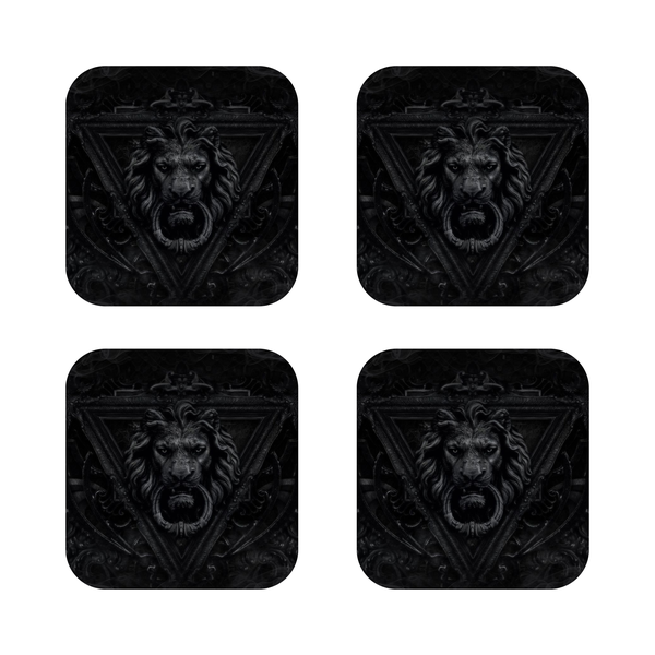 Custom Printed Lion Door wooden Coasters