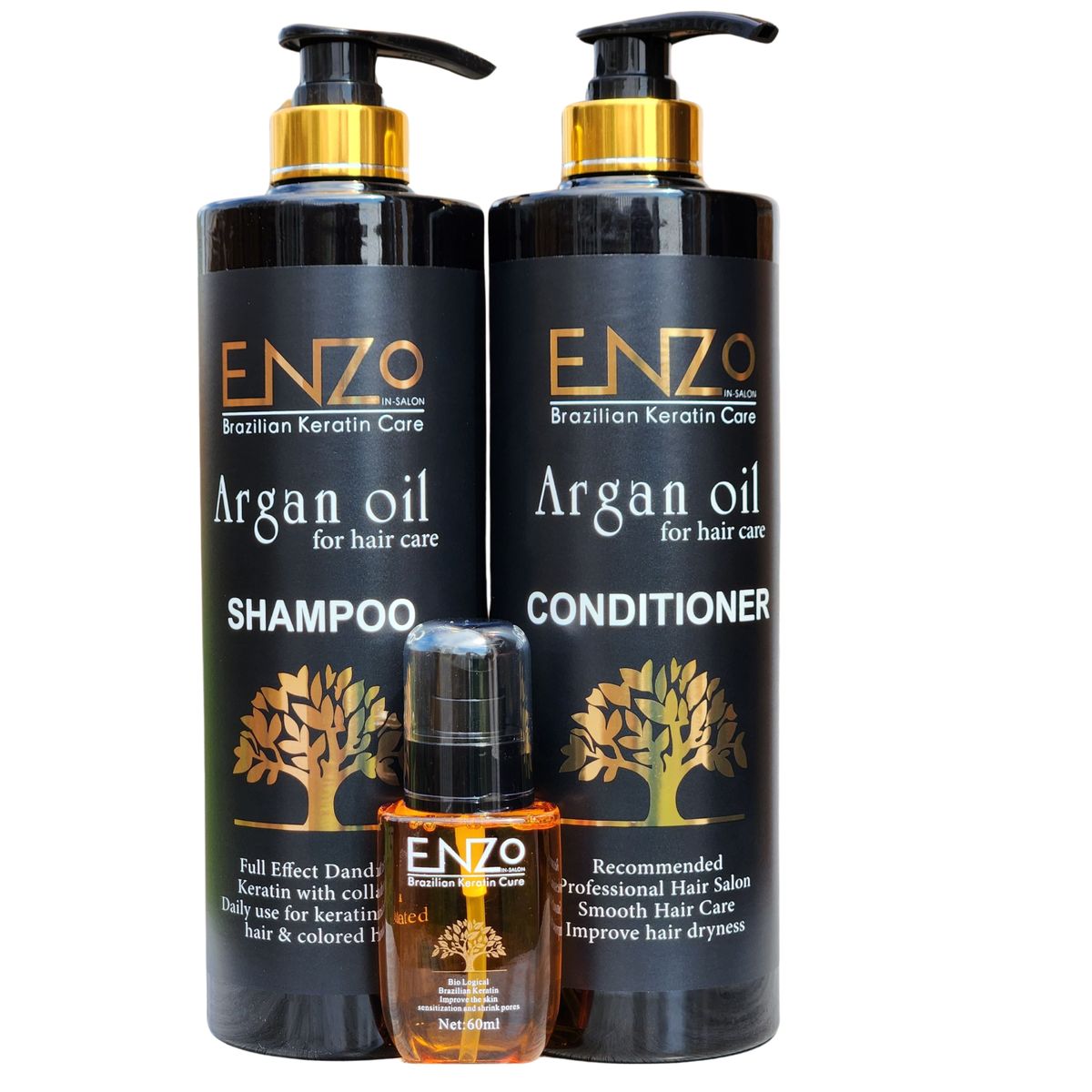 Enzo Brazilian Keratin Cure Argan Oil Combo