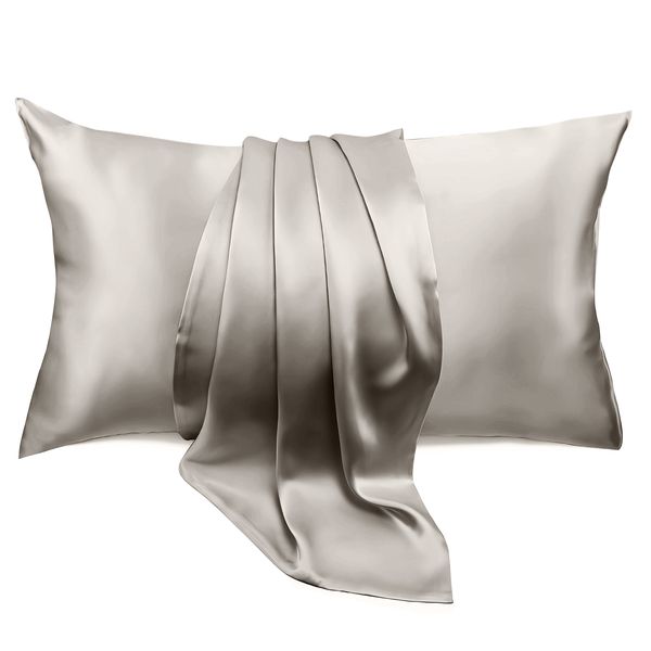 Chenshia 100% Pure Mulberry silk 6A grade Pillowcase - Charcoal