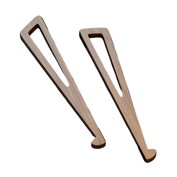 Adjustable 12 Laptop Stand with Built-in Shelf - Ergonomic Wooden Stand