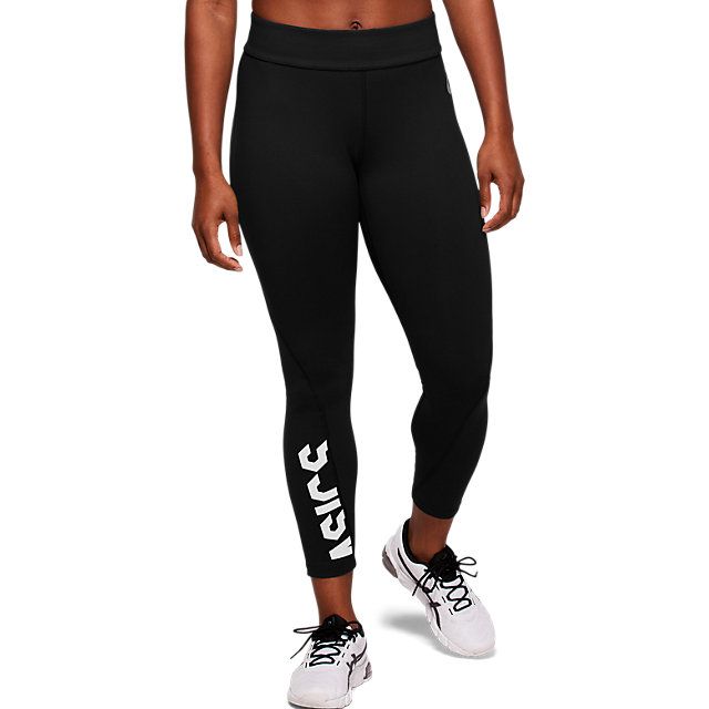 ASICS Women's Essentials 7/8 Running Tights - Black/White | Buy Online ...