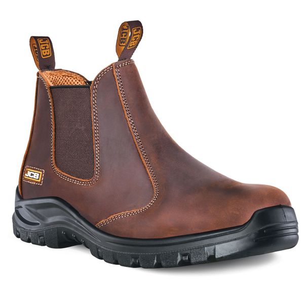 Jcb Safety Boot Chelsea Steel Toe Brown image
