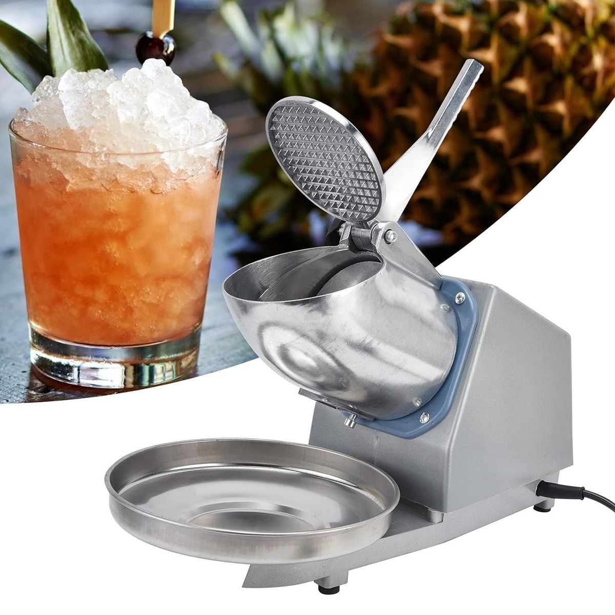 Single Blade Plastic & stainless steel Electric Ice Crusher Slicer