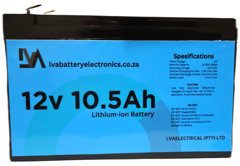 Replacement 12v 10.5Ah Lithium-Ion Battery Gate Motor/Security Alarm/cctv