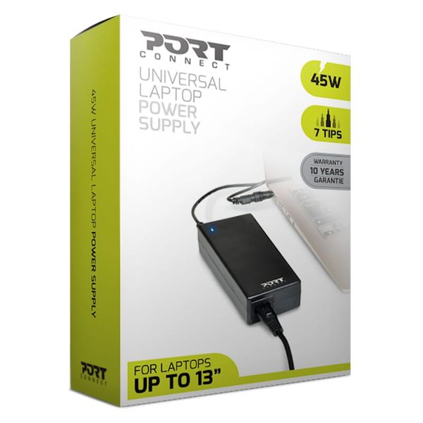 Port Connect 45W 19V Universal Notebook Adapter