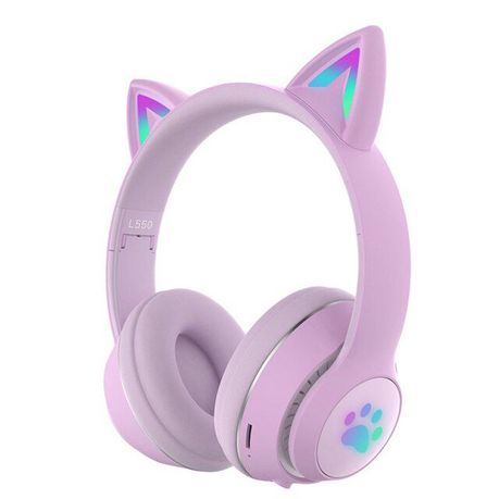 L550 Bluetooth RGB Cat Ear Headphone w SD Card Slot Shop Today