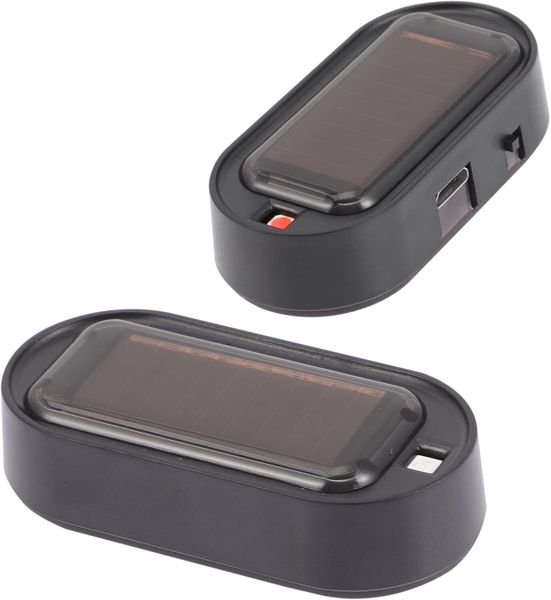 Solar Car Alarm Lamp Theft LED Light Vehicle Safety Easy Adhesive Installa