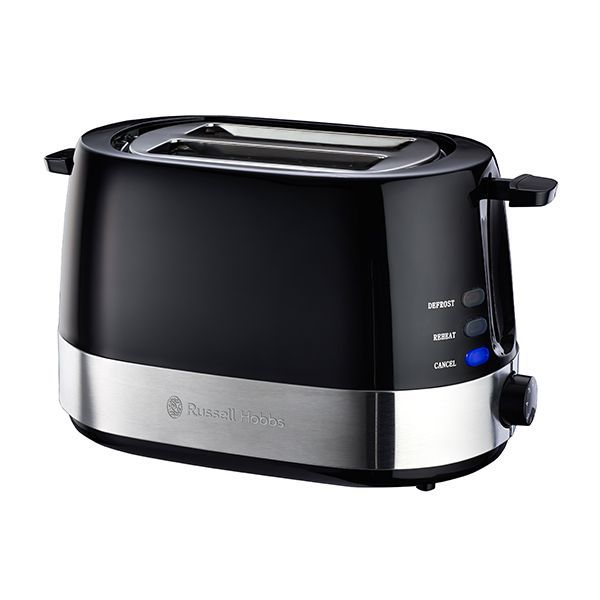 Russell Hobbs 2-Slice Toaster, Black Gloss