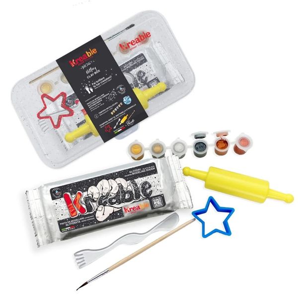 Toy Color Kreable - Glittery Clay Box - Modeling Dough &amp; Metallic Paint Kit