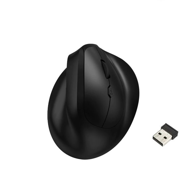 DW Mikuso Ergonomic Dual Mode Wireless Mouse. Black - MOS-W120