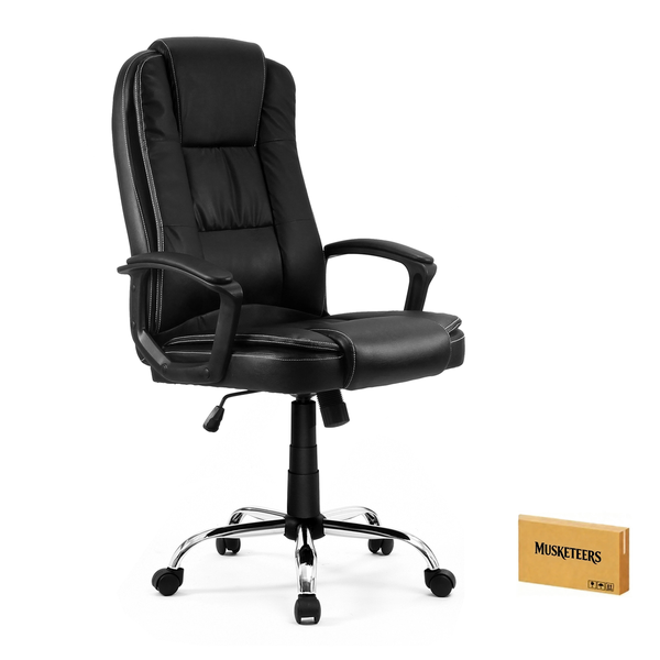 High Back Office Chair, Height Adjustable, PU, Single Lock Mechanism