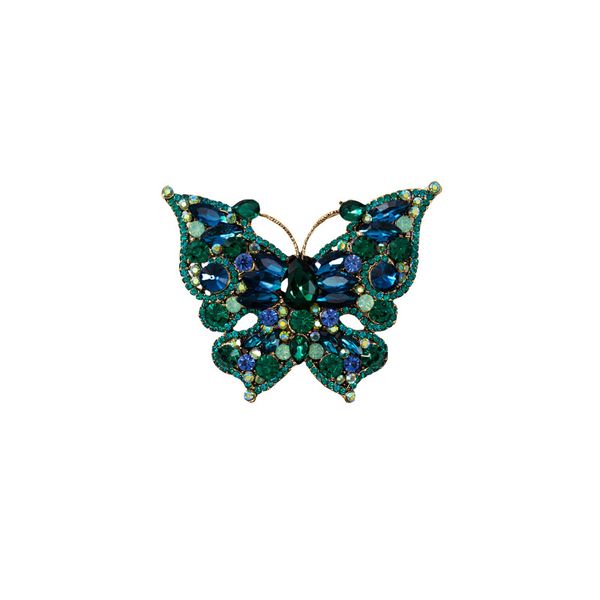 Crystal Butterfly Brooch