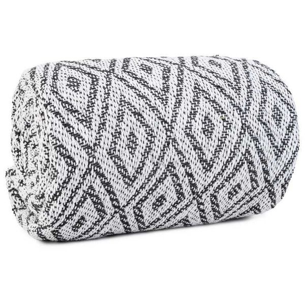 Miss Lyn Diamond Throws in White &amp; Charcoal