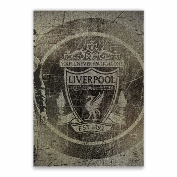 Grey Liverpool Badge Poster - A1