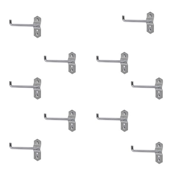 Pegboard Accessory 10 Piece Straight Hook Set
