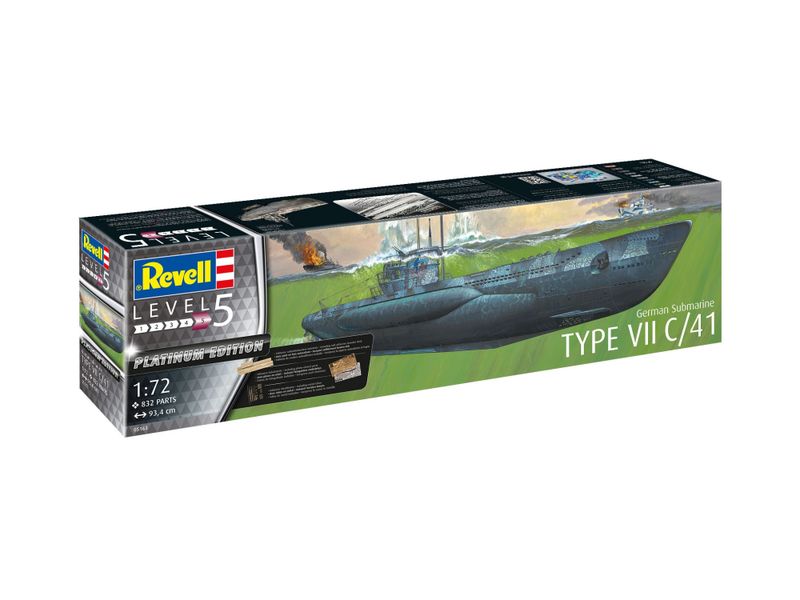 Revell 1/72 German Submarine Type VII C/41 Plastic Model Kit
