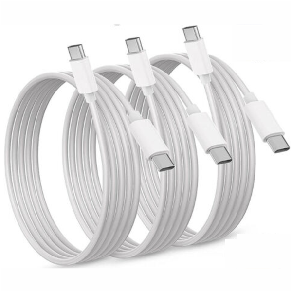2M Fast Type-C To Type-C cables. Also compatible with Macbook - Pack of 3