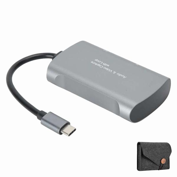 Optic Grey Hdmi 4K Audio Video Capture Card With image