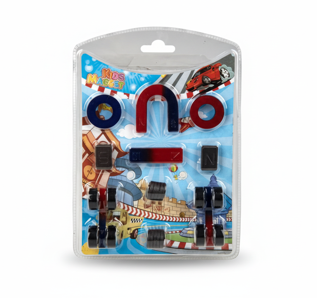 Edu Magnetic Building Toy Set with Wheels - 18 Piece STEM Kit