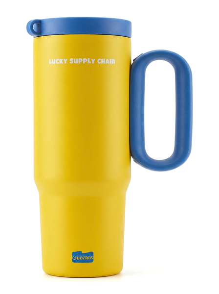 Tumbler/Flask with Handle Straw Stainless Steel Vacuum Mug 720ml