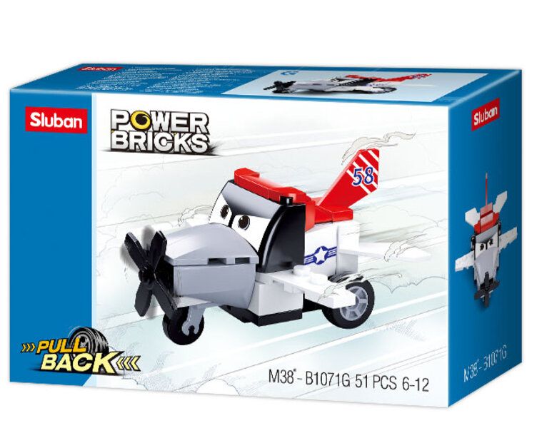 Sluban Power Bricks Pull Back Car 7-M38-B1071G