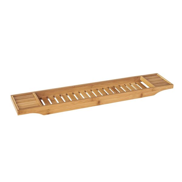 Premium 100% Natural Bamboo Bath Caddy Bridge