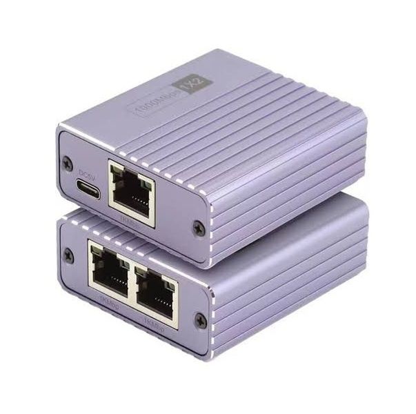 RJ45 Network Splitter Adapter 1 to 2 - 100/1000Mbps - High Quality - (GC)