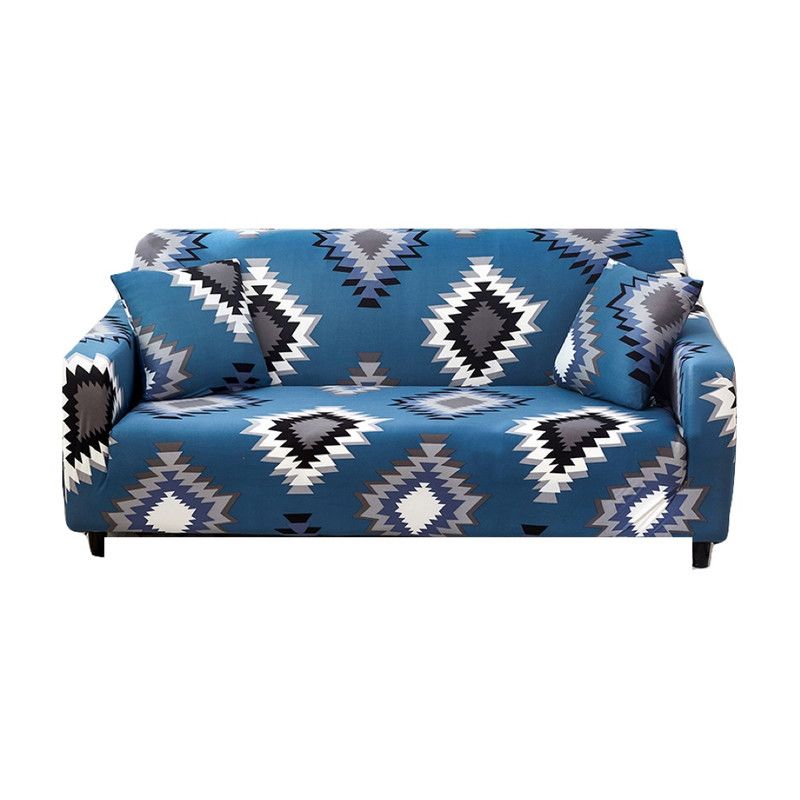 Sofa Cover with matching Scatter Cushions Blue/Black XLarge Buy