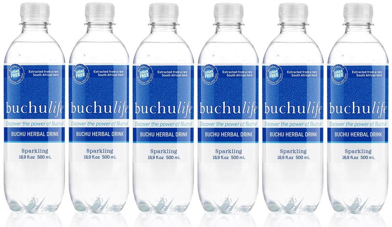 Buchulife Sparkling Herbal Water - Buchu Natural - 6 Pack