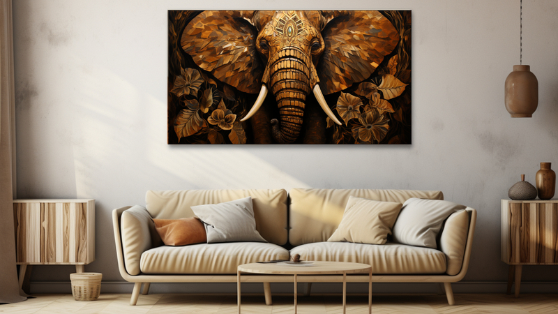 Canvas Wall Art - African Elephant Elegance - HD0121