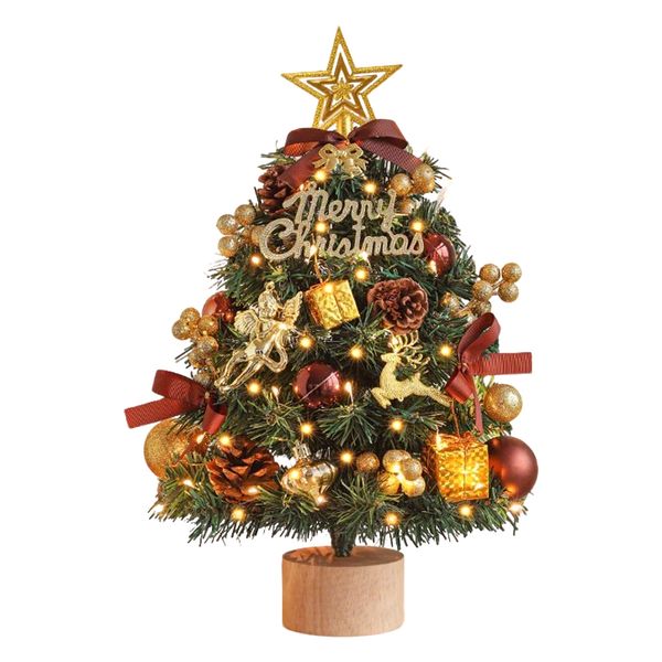 45cm Table Christmas Tree Mini Artificial with LED Light Xmas Holiday Decor