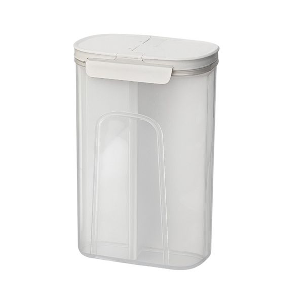 4 Pack - Large Cereal &amp; Grain Storage Container With Lid - White