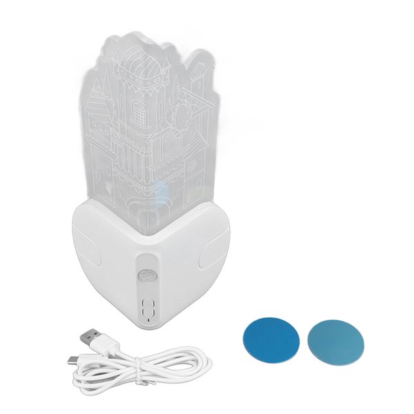 USB - Charged Motion - Sensor Castle Night Light for Hallway