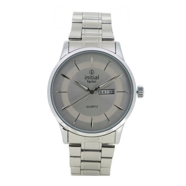 Initial Gents Metal Strap Watch With Date and Date WK367-3