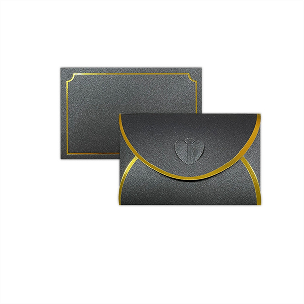 50Pcs Gift Card Envelopes with Love Buckle Envelopes, Carbon Black