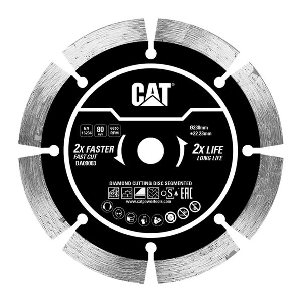 CAT Diamond Cutting Disc Segmented 230mm x Bore 22.23mm