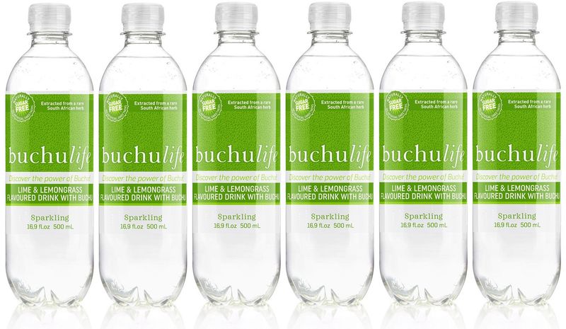 Buchulife Sparkling Herbal Water - Buchu &amp; Lime - 6 Pack