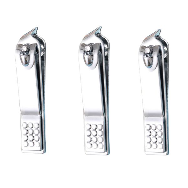 3 Piece Precision Stainless Steel Slanted Edge Nail Clipper - Silver