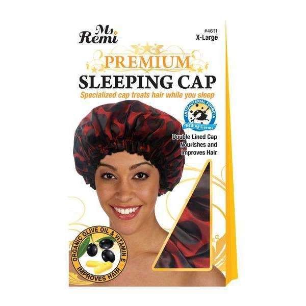 Ann04611 - Ms Remi Premium Deluxe Sleeping Cap XL Red &amp; Black - 4 Pack